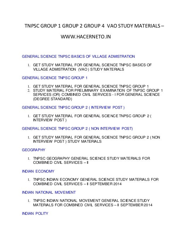 Tnpsc Study Material 2015 In Tamil Pdf